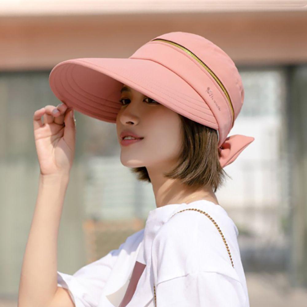 Nón Tai Bèo Rộng Vành Phối Nơ Màu Sắc Ngọt Ngào Cho Nữ