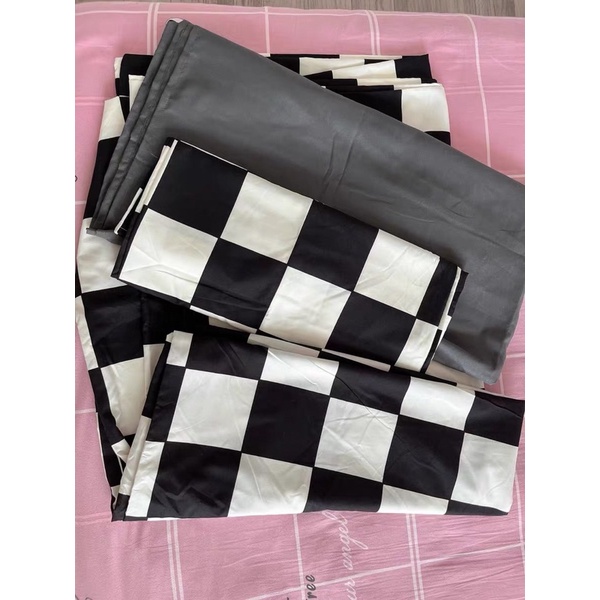 Bộ Chăn Ga Gối Quốc Dân Cotton Tici Kẻ Sọc Phong Cách Basic Đơn Giản Siêu Xinh