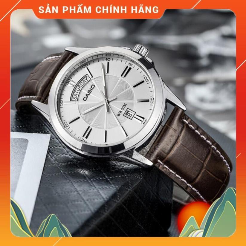 Đồng Hồ Casio Nam Dây Da MTP-1381L-7AV Chính Hãng