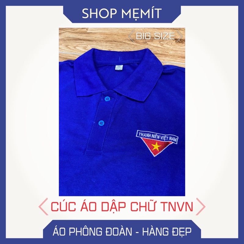 Áo phông Đoàn TNVN chất cá sấu 4 chiều, không xù vải, logo thêu đẹp ảnh thật
