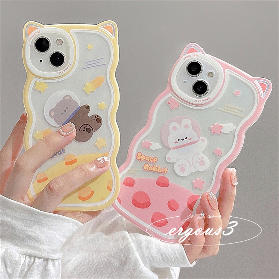 🌈Cat Ear🎁Ốp Điện Thoại Mềm Hình Tai Mèo / Phi Hành Gia / Thỏ Cho iPhone 14 13 12 11 Pro Max SE2020 X XR Xs Max 7 8 6 6s Plus