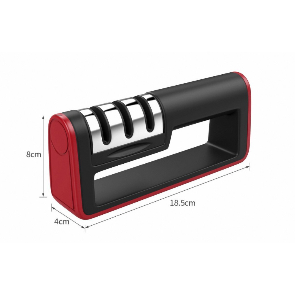 Bộ Mài Dao Kéo Có 3 Rãnh Chất Liệu Thép Không Rỉ Tiện Dụng