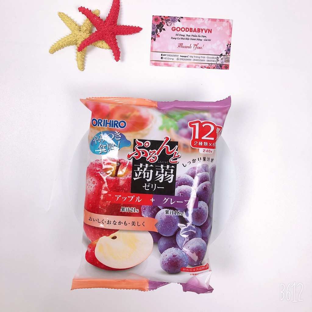 Thạch hoa quả Orihiro đủ loại Nhật Bản cho bé ăn dặm 240g Goodbabyvn