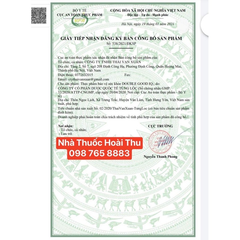 Double Good IQ- Viên uống bổ não, sáng mắt