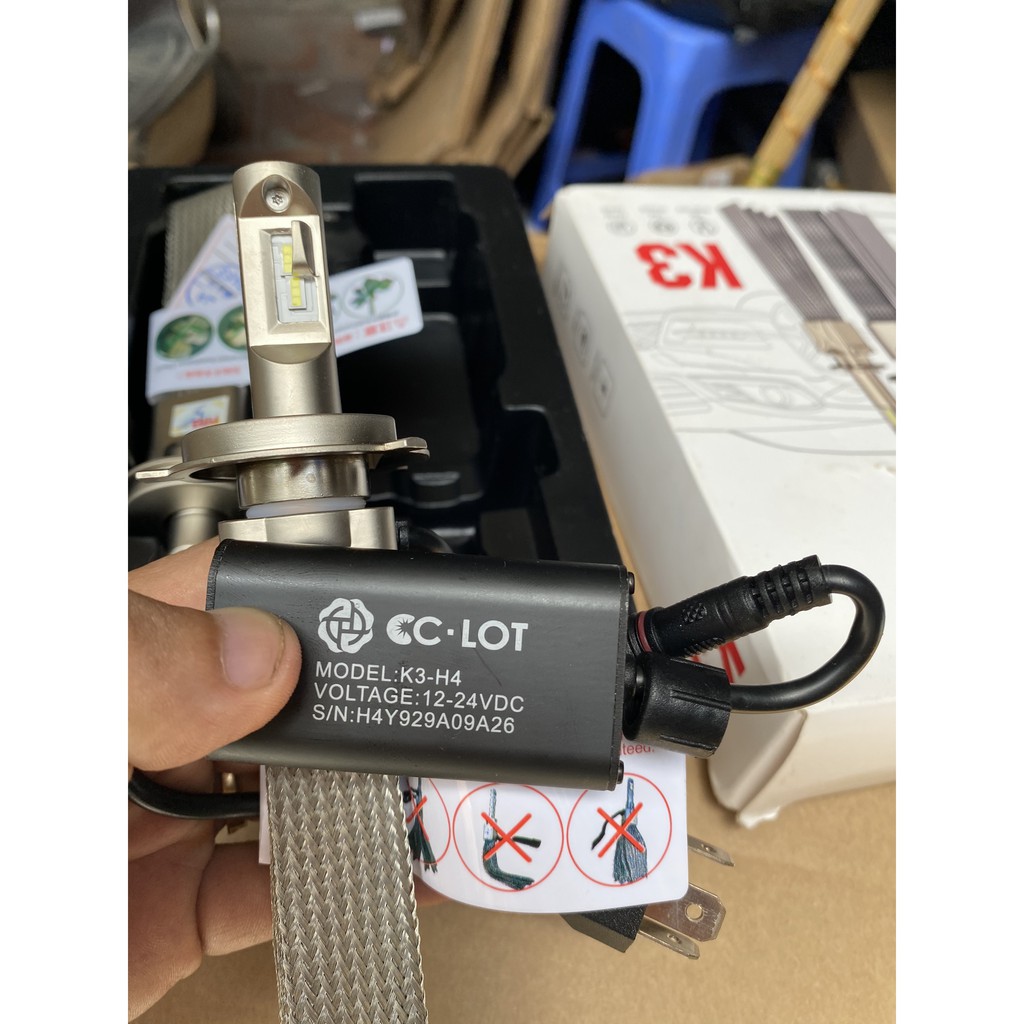 Đèn Pha K3 Chân H4 Hàng Cao Cấp Siêu Sáng Gắn oto và Xe máy &lt; giá 1 bóng&gt;