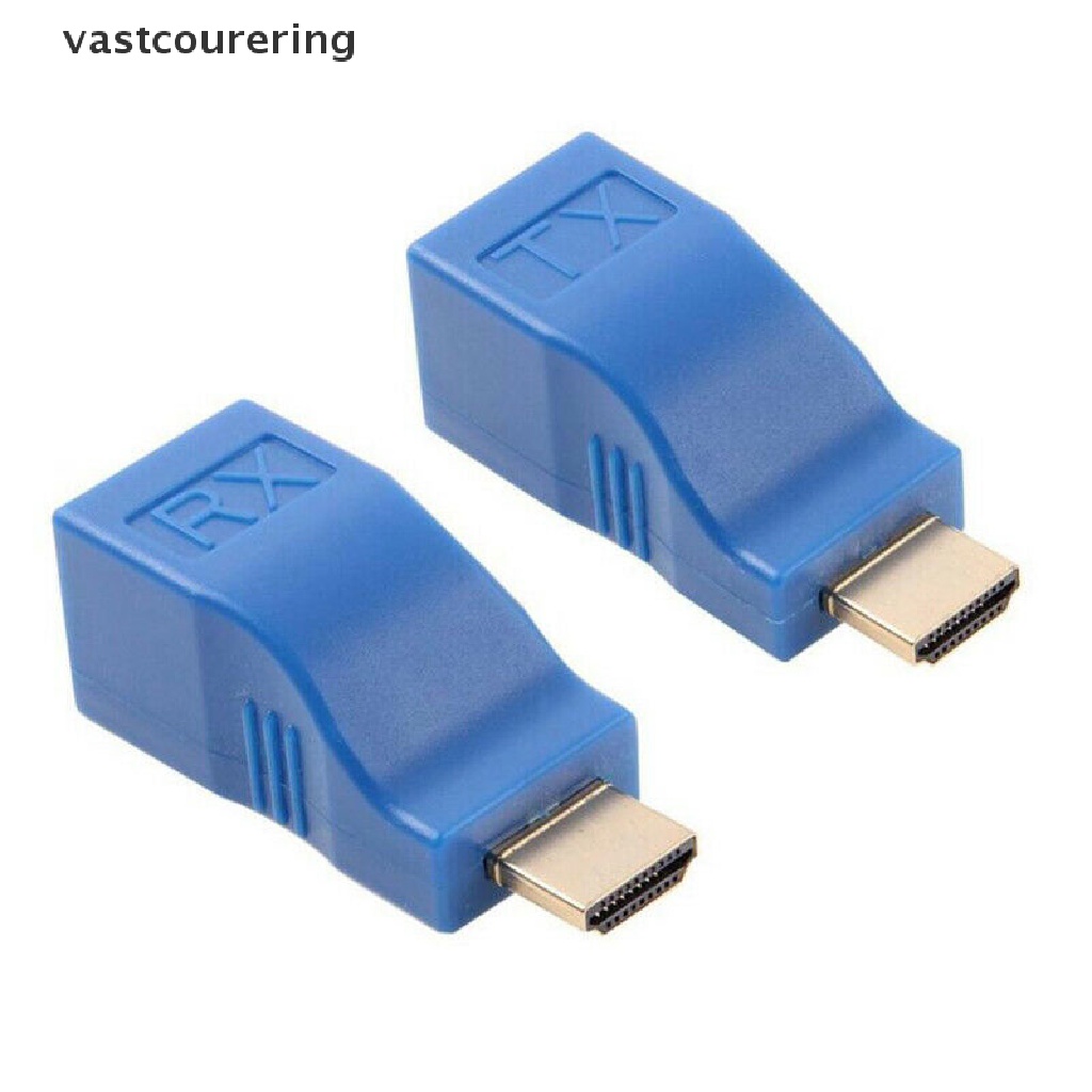 Set 2 đầu chuyển đổi tín hiệu HDMI 1080p sang cáp mạng Lan Ethernet HDTV RJ45 Cat 5e/6