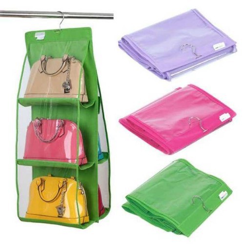 Túi treo giỏ xách chống bụi 6 ô đa năng - HV Store 422