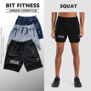 Quần short tập gym Gymshark logo phản quang, khóa chống nước - Quần đùi thể thao cao cấp - BiT Fitness Q.GS.2LG
