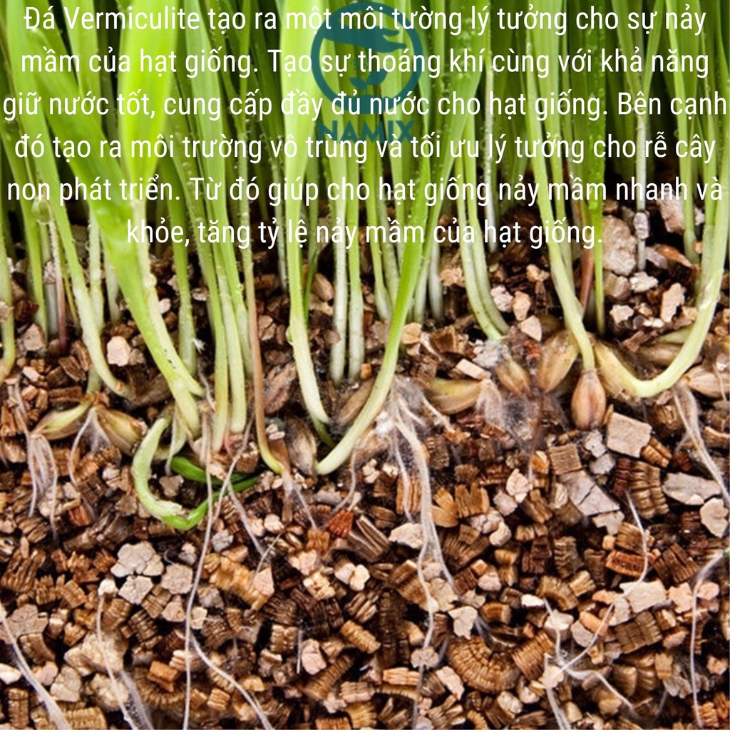 Đá Vermiculite  NAMIX - Chuyên Dùng Cho Trồng Rau Mầm, Ươm Cây Con, Giâm cành - Shop Phân Bón và Hạt Giống