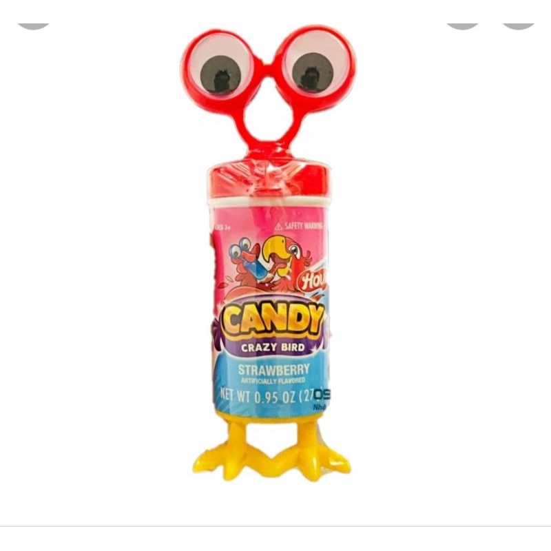 Kẹo mút chấm bột trái cây Hà Lan Hovy Crazy Bird (kẹo đồ chơi)