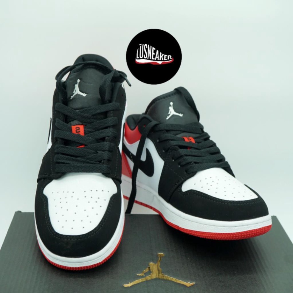 Giày Jdan Đỏ Đen ,Sneaker nam nữ đủ size/ Giầy jodan 1 cổ thấp đỏ đen F12 | BigBuy360 - bigbuy360.vn