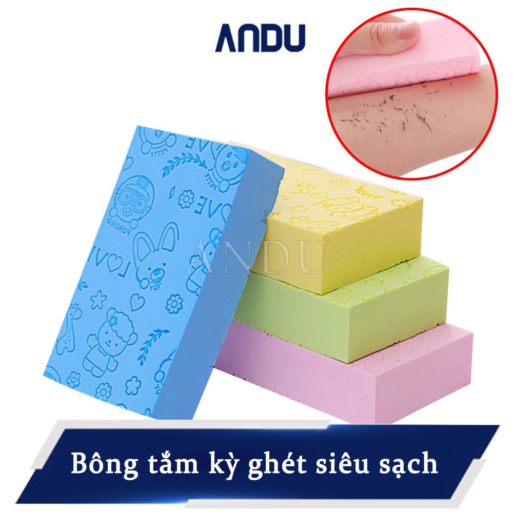 Bông tắm Kì Ghét Siêu Sạch, Bọt Biển Tắm Tẩy Tế Bào Chất Hàn Quốc Họa Tiết Siêu Xinh