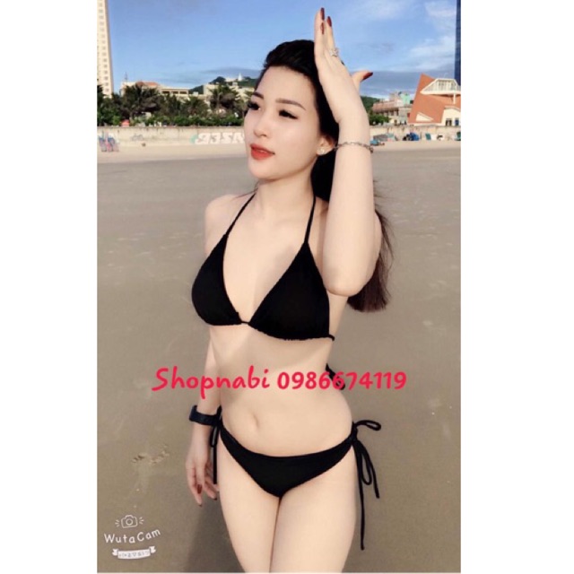 Bikini basic- Bikini đi biển tam giác sexy - Đồ bơi nữ basic 2 mảnh sang chảnh - shopnabi MM2MCT_BSIC