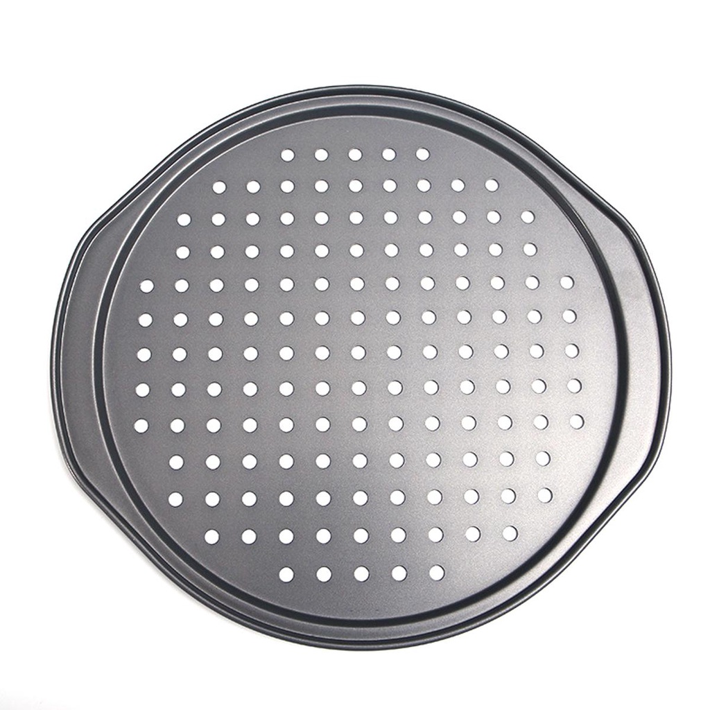AUGUSTINA Chảo Nướng Bánh Pizza Chống Dính Bằng Thép Carbon Có Tay Cầm Tiện Lợi