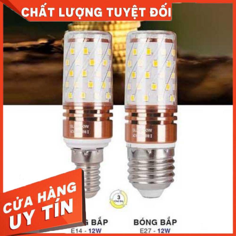 bóng led bắp 3 chế độ màu 12w