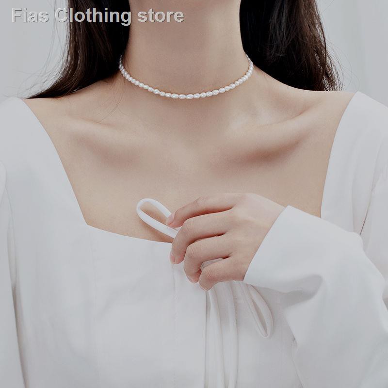 Vòng cổ choker mặt ngọc trai nước ngọt tự nhiên thời trang cho nữ