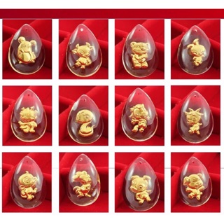 Dây chuyền giọt nước 3d vàng 24k - vòng cổ 12 con giáp