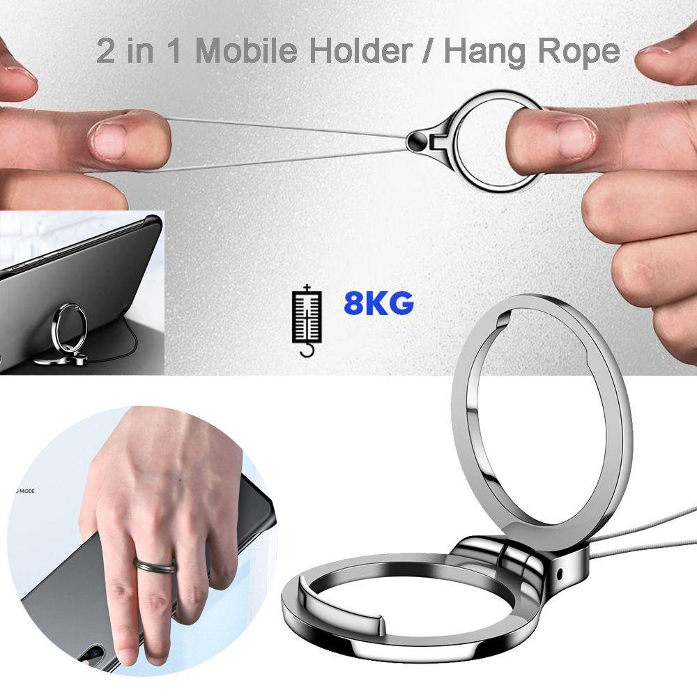 Giá Đỡ Điện Thoại Dạng Nhẫn Kim Loại 2 Trong 1 Thông Dụng