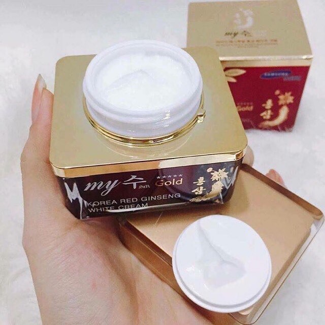 Kem Sâm [Trắng da 100%_Hàng Auth] Kem Sâm Hàn Quốc My Gold Korea Red Ginseng White Cream 50ml