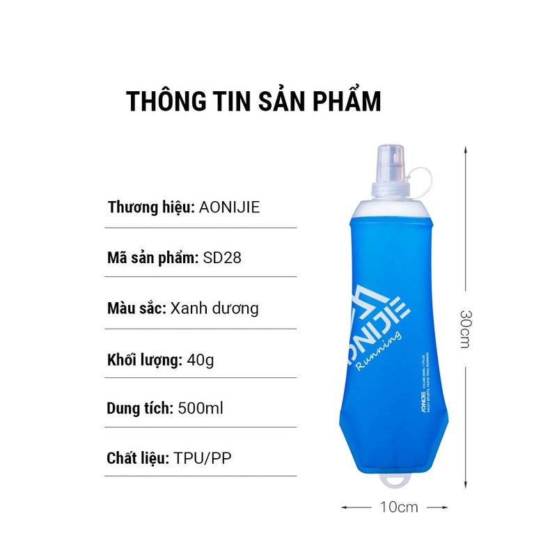Bình nước dẻo Aonijie Soft Flask SD28 (500ml)