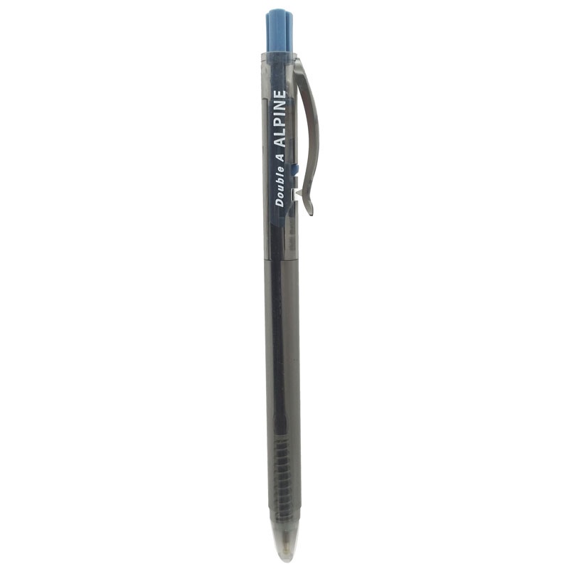 Hộp 12 Bút Bi Bấm Alpine Ball 0.7 mm - Double A DBP-507-BB - Mực Xanh