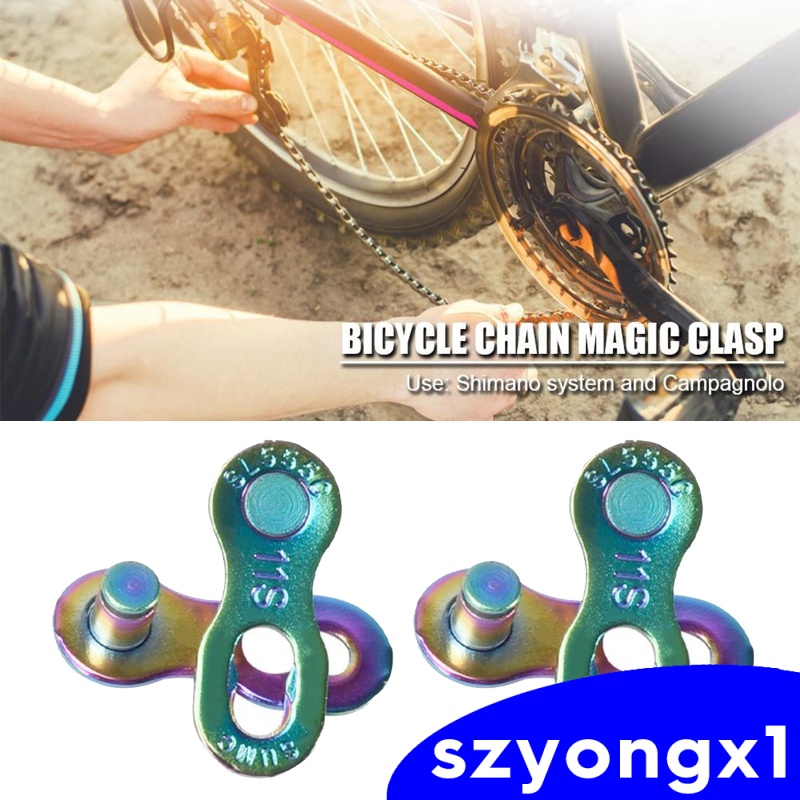 Best sale！ 2Pair 9/10/11/12Speed Bicycle Bike Master Chain Link Joint 9 Speed Colorful