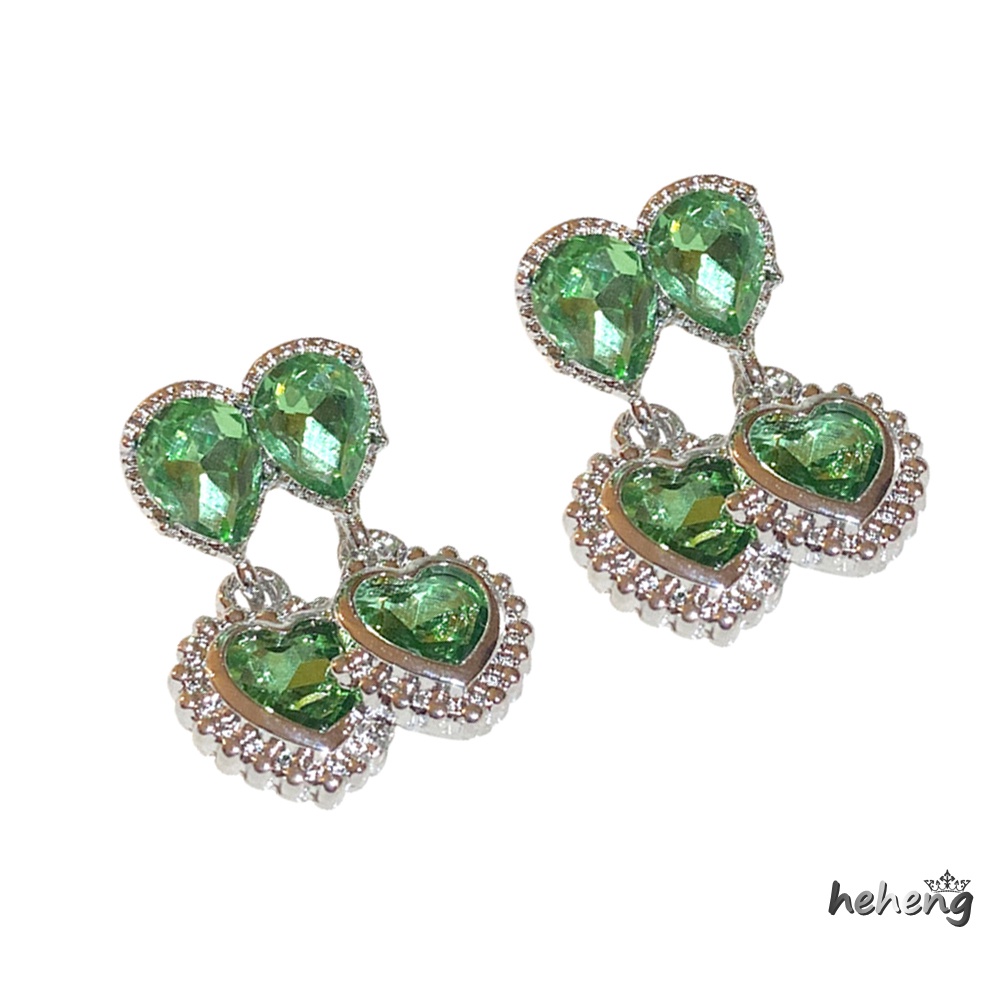 Khuyên Tai Hợp Kim Dáng Dài Đính Đá Phong Cách Vintage Thời Trang