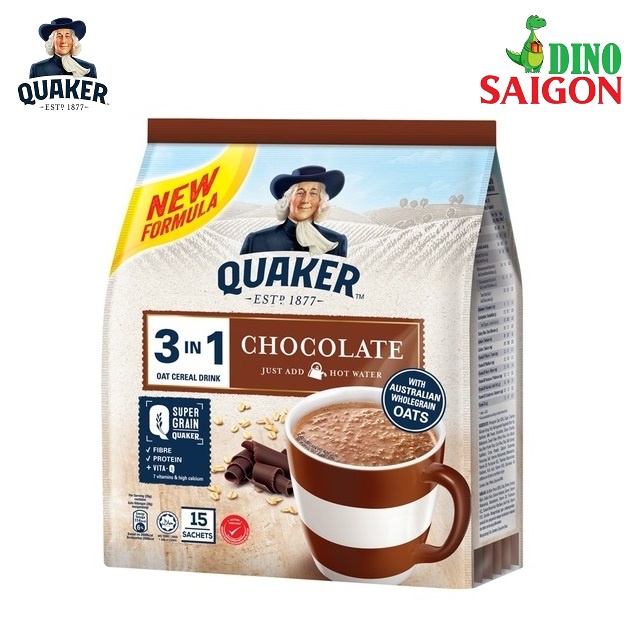 Combo 2 Gói Thức Uống Yến Mạch Quaker 3in1 Vị Cà Phê Mocha và Chocolate