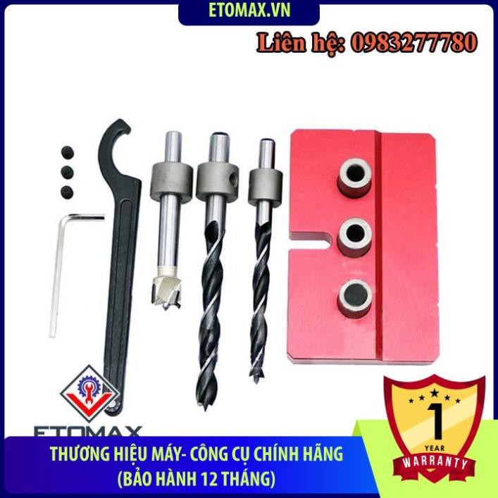 Bộ cữ khoan ốc cam chốt gỗ full