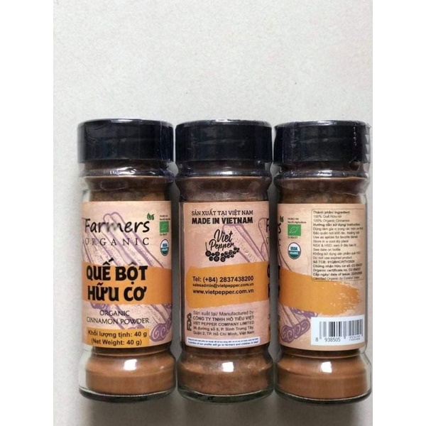 Bột quế hữu cơ Farmer 40g ( hũ thủy tinh )