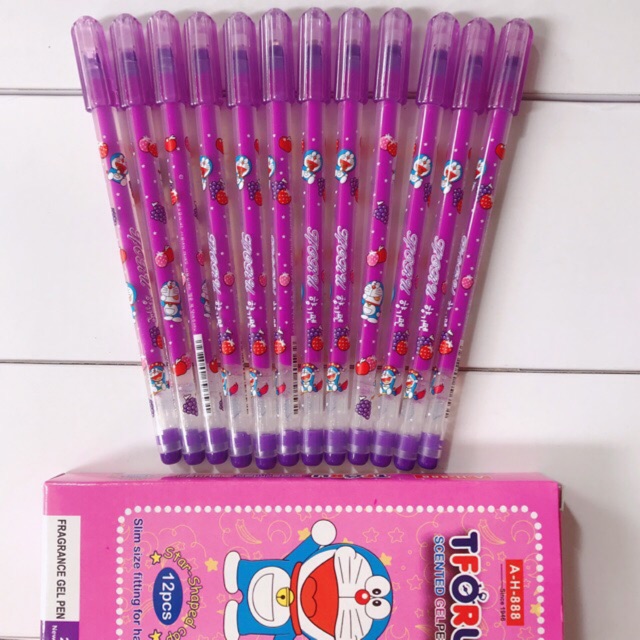 Bút Mực Gel Tím Đôremon ( Mực Nho )