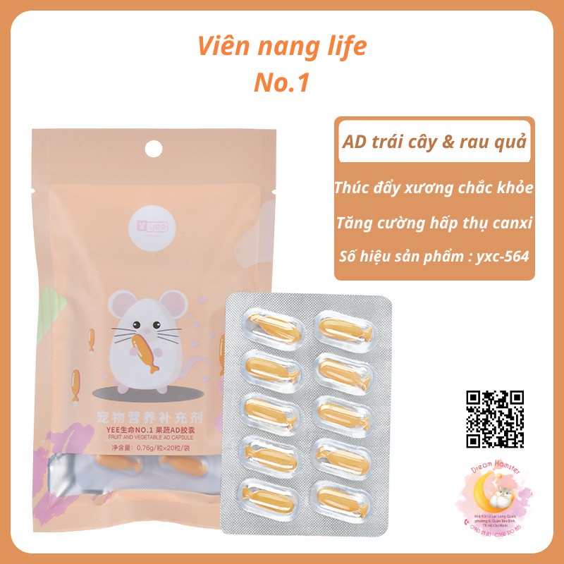 Viên nang chăm sóc sức khoẻ Yee cho hamster