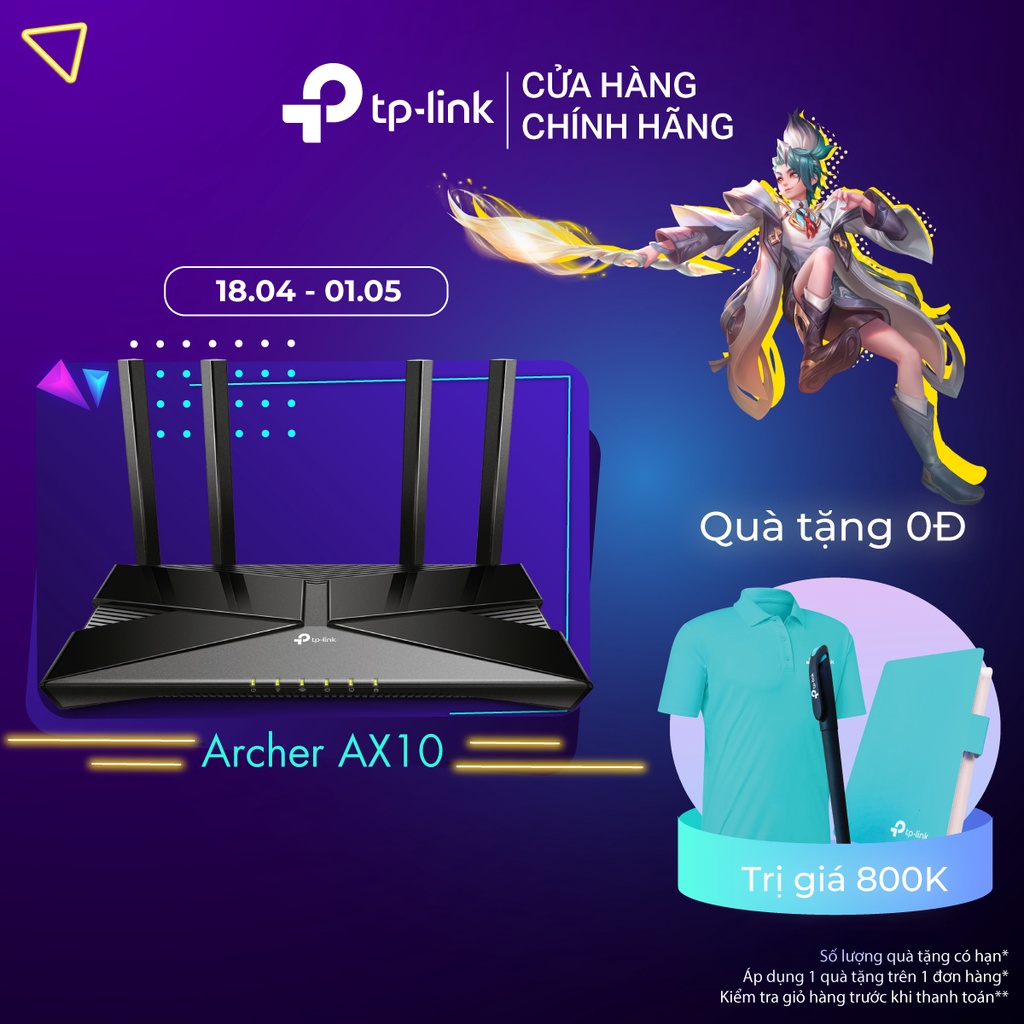 Bộ Phát Router Wifi TP-Link Archer AX10 Wifi 6 Chuẩn AX 1500Mpbs