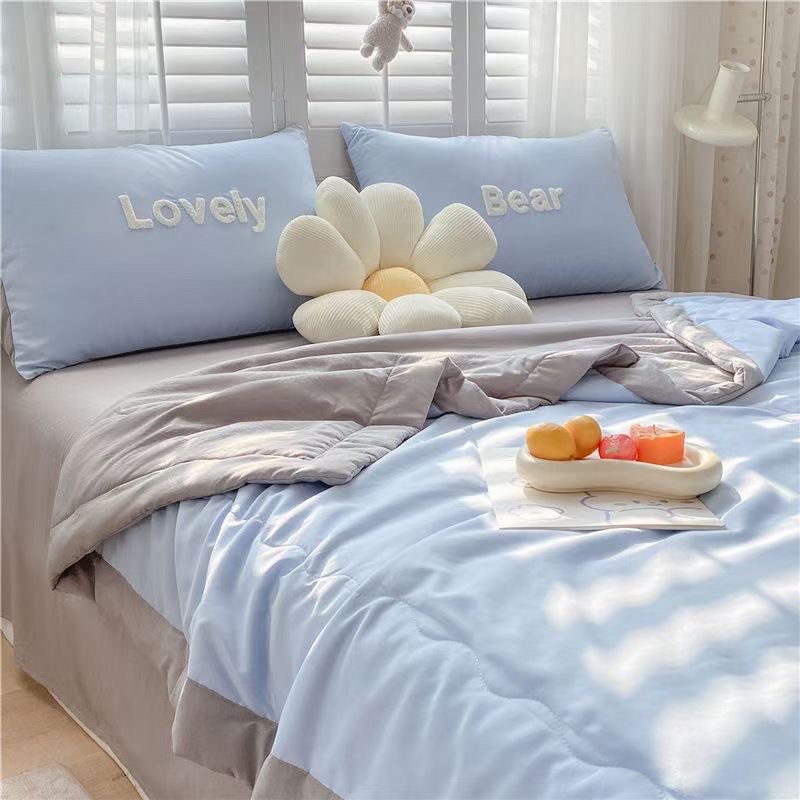 Bộ ga gối chăn trần hè đũi rất mềm msij , thoáng mát ,an toàn