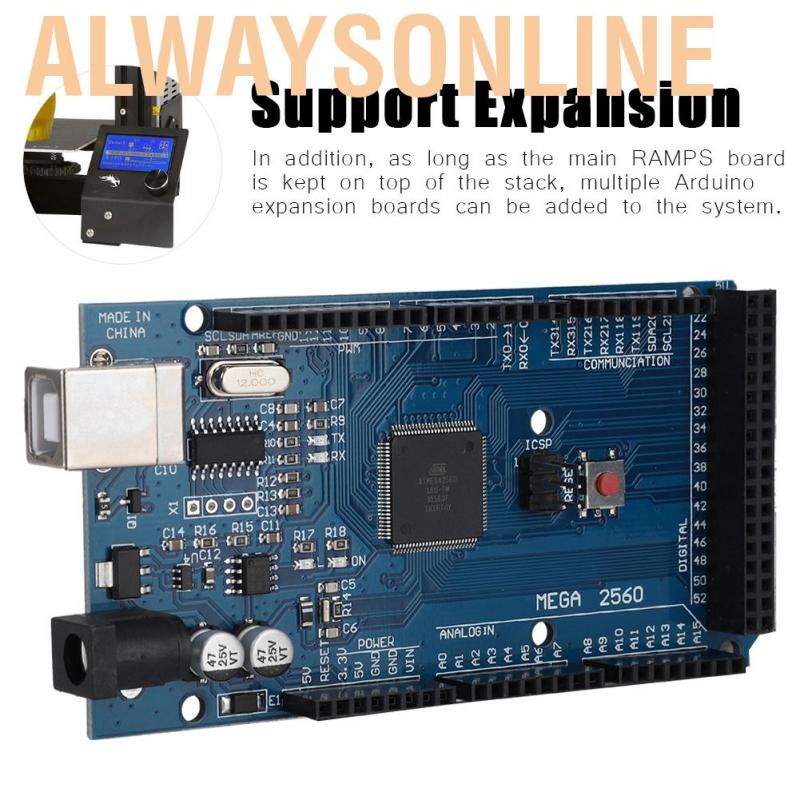 Alwaysonline 【Made in Italy 】3D Printer Accessories Kit Set Tools 2560R3 Master Control RAMPS 1.4 Board 5 PCS A4988 Dr