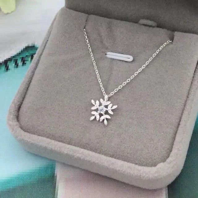 Dây chuyền nữ bạc ta mặt bông tuyết xinh xắn (Ảnh thật cuối) vòng cổ nữ bạc thật không đen - Mã TSJD16