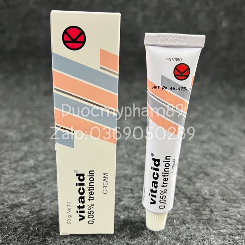 Kem Vitacid 0.025. 0.05.0.1 giảm mụn chống lão hoá