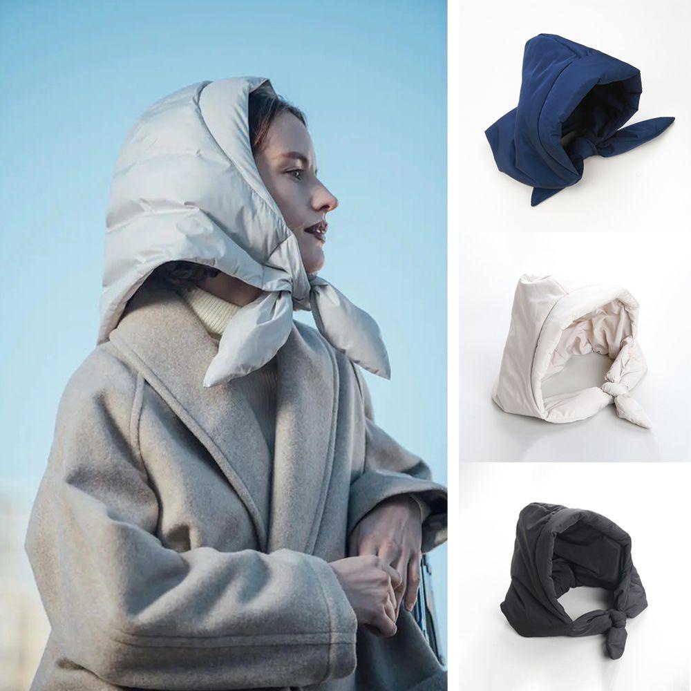 Mũ Trùm Đầu Vải Cotton Mềm Mại Dày Dặn Chống Gió Giữ Ấm Mùa Đông Cho