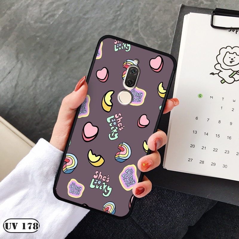Ốp lưng  HUAWEI Nova 2i - Lưng nhám viền dẻo in 2D