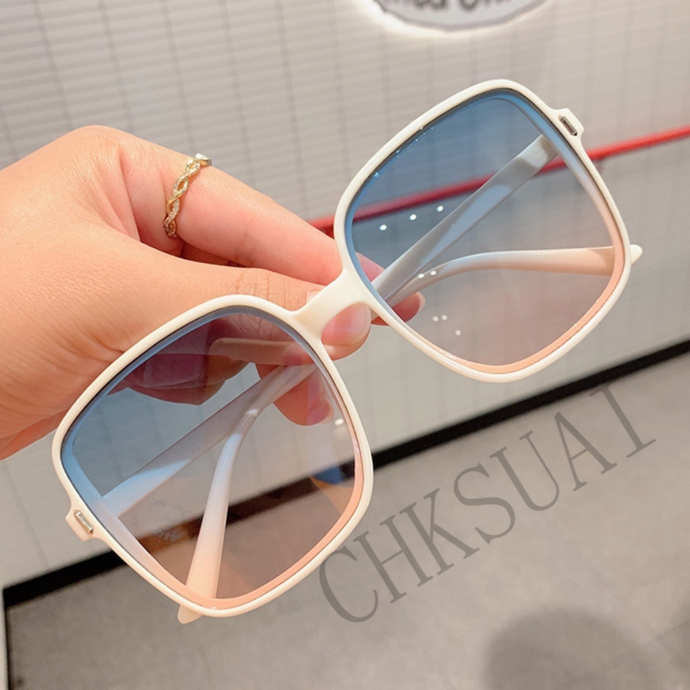 Kính Mát Gọng Vuông Màu Gradient Thời Trang Cho Nam Nữ
