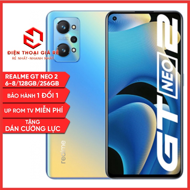 Điện Thoại REALME GT NEO 2 6-128GB, 8-128GB, 8-256GB [ Điện thoại Giá rẻ Hà Nội, BH 3 tháng1 đổi 1 - Tặng dán màn]