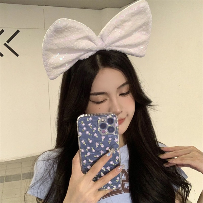 Nơ Cài Tóc Đính Kim Sa Lấp Lánh Dành Cho Nữ