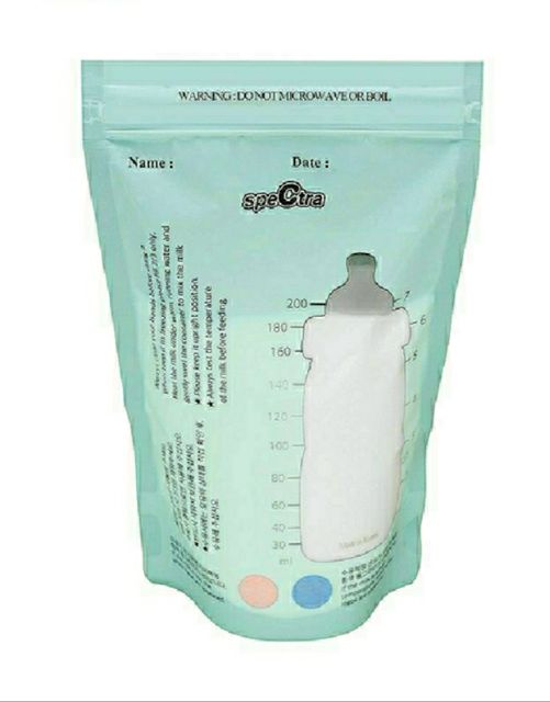 Hộp 30 túi trữ sữa mẹ Spectra có cảm ứng nhiệt 200ml - Hàn Quốc