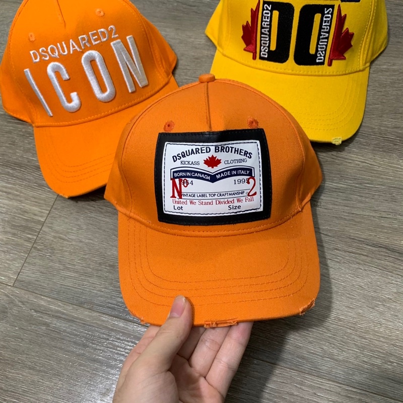 Mũ lưỡi trai DSQ2 nam nữ màu vàng, cam D