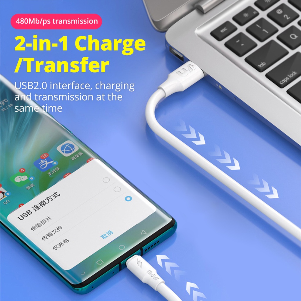 Cáp sạc nhanh FONKEN Type C 6A 120W kích thước 1M dành cho Huawei Xiaomi Android