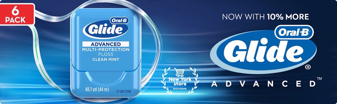 (Kèm bill USA) Mẫu mới nhất chỉ nha khoa Oral B USA vỉ 6 hộp 264 mét