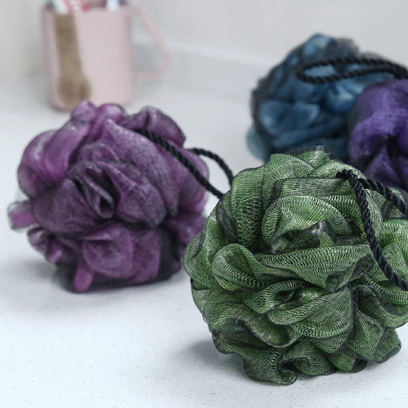 Super Soft Black Color Bath Ball Bath Flower 50g Bath Towel