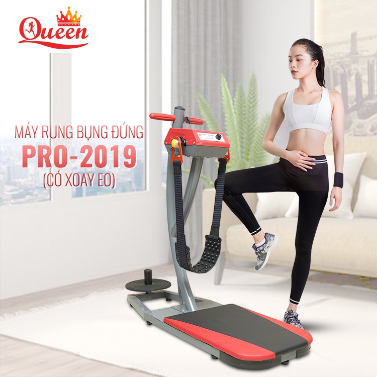 Máy Rung Đứng Queen Pro Có Xoay EO - Hàng Chính Hãng Bảo Hành 2 Năm