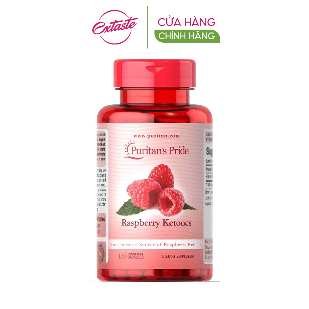 Viên uống hỗ trợ giảm cân Puritan's Pride Raspberry Ketones 100mg 120 viên Healthy care extaste