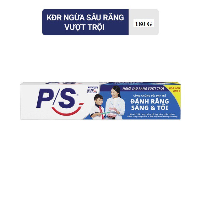 Kem Đánh Răng P/S Ngừa Sâu Răng Vượt Trội 180g